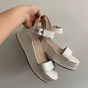 White Wedge Sandals